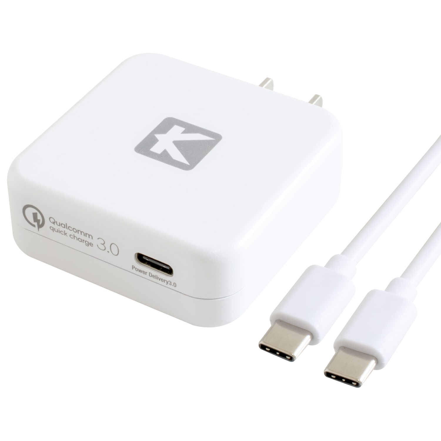 USB充電器 薄型 PD/QC対応 18W + USB C to C ケーブル 1m | CHARGE GEAR COMBO 18CC