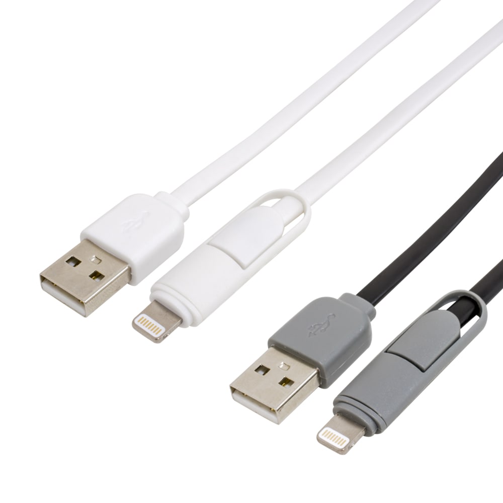 USB A to microUSB ケーブル Lightning変換コネクタ付き | CONNECT GEAR CHANGE ML