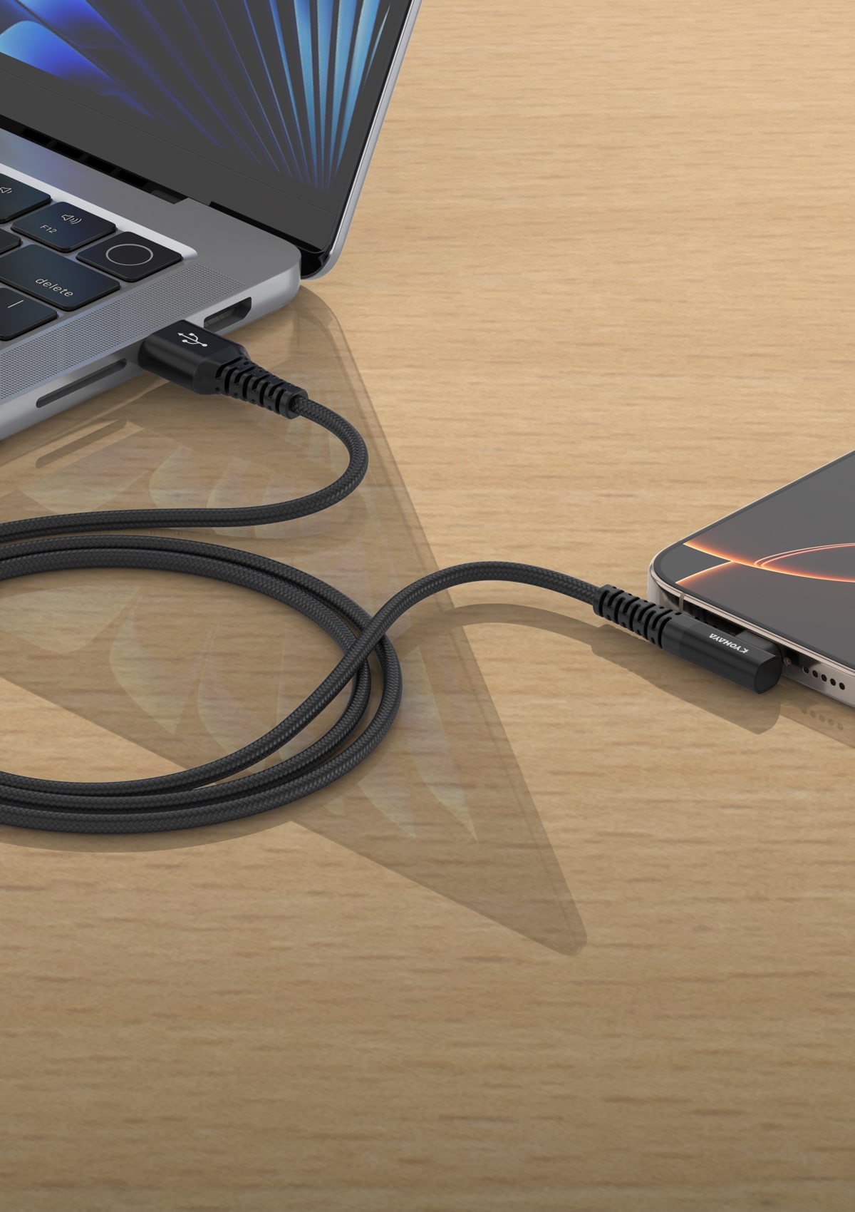 USB A to USB C ケーブル L型 & ストレート型 コネクタ | KYOHAYA