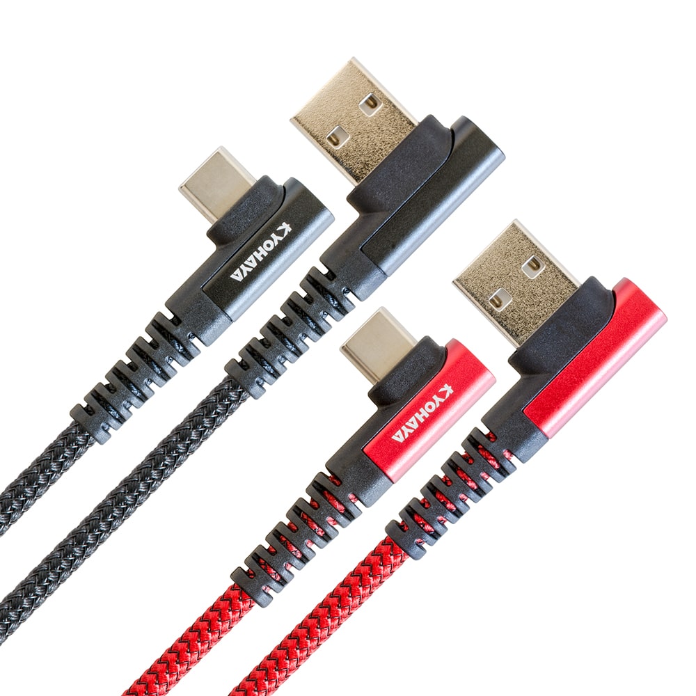 USB A to USB C ケーブル L型 & L型 コネクタ